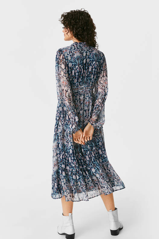Trend - Chiffon-Kleid - recycelt - dunkelblau