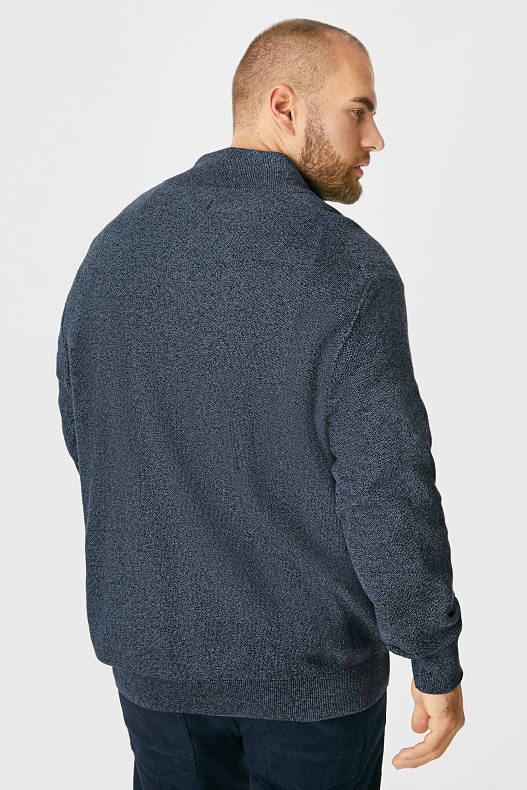 Trend - Pullover und Flanellhemd - Regular Fit - Button-down - grau-melange