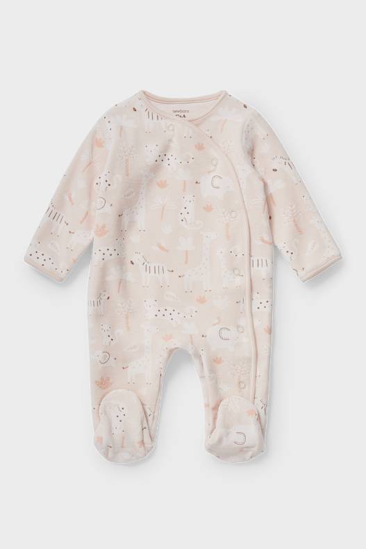Babys - Baby-Schlafanzug - Bio-Baumwolle - rosa