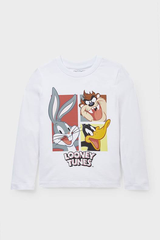 Kinder - Looney Tunes - Langarmshirt - weiß