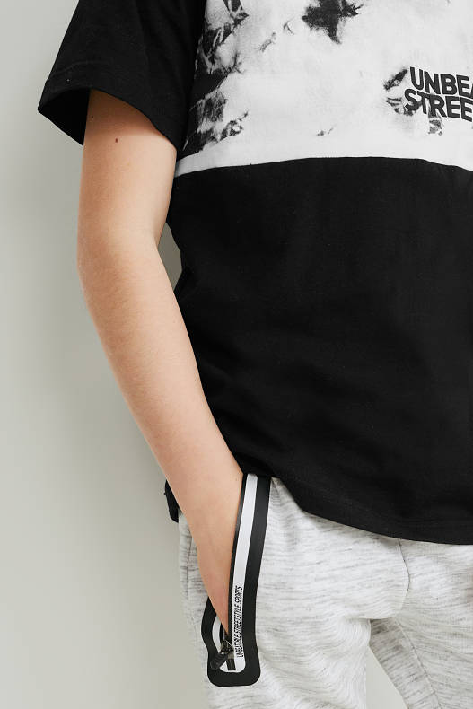 Kids - Set - short sleeve T-shirt and joggers - 2 piece - black