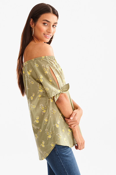 C&A Carmenbluse, Grün, Größe: 44 C&A Carmenbluse, Grün, Größe: 44