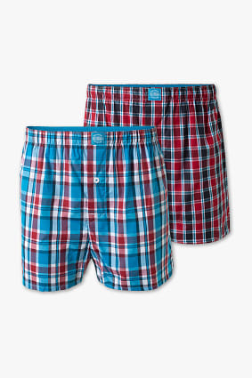à Homme de pack Boxers bio coton carreaux 2 YqwPYr