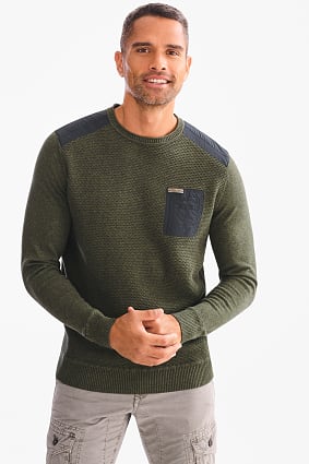 Uomo Maglione Lana Grana Abbinare Moda rdBCoexW