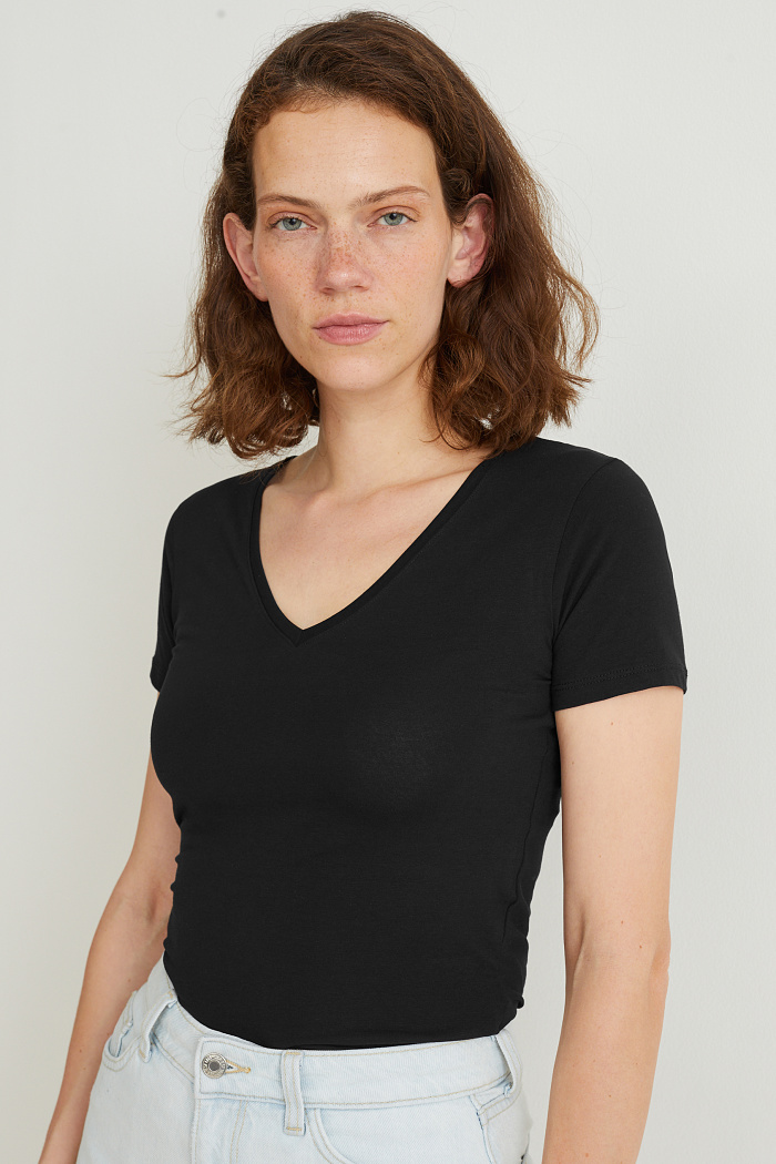 C&A T-Shirt, Schwarz, Größe: 2XL