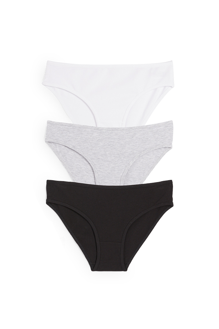 C&A Multipack 3er-Slip, Schwarz, Größe: 122-128