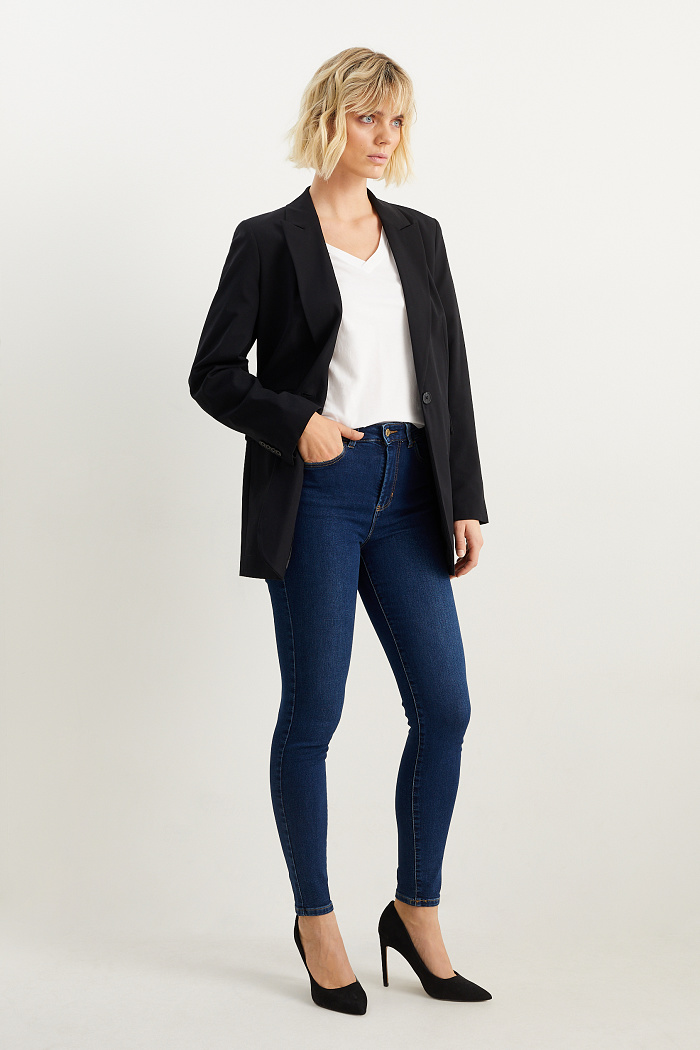 C&A Multipack 2er-Jegging Jeans-High Waist, Blau, Größe: 36
