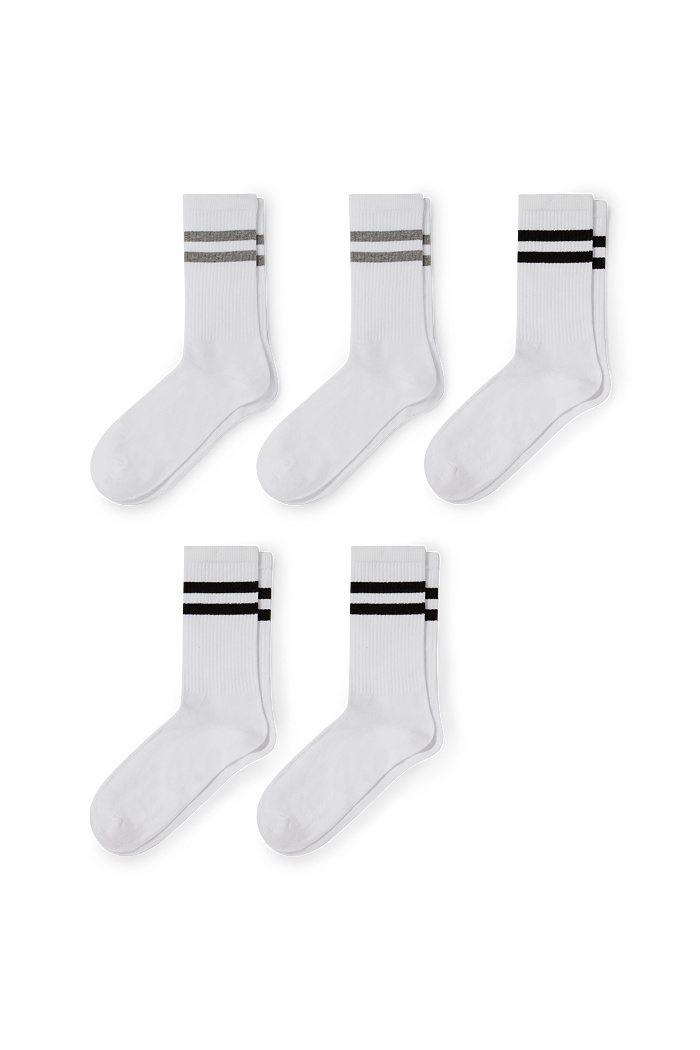 C&A Multipack 5er-Tennissocken, Weiß, Größe: 43-46