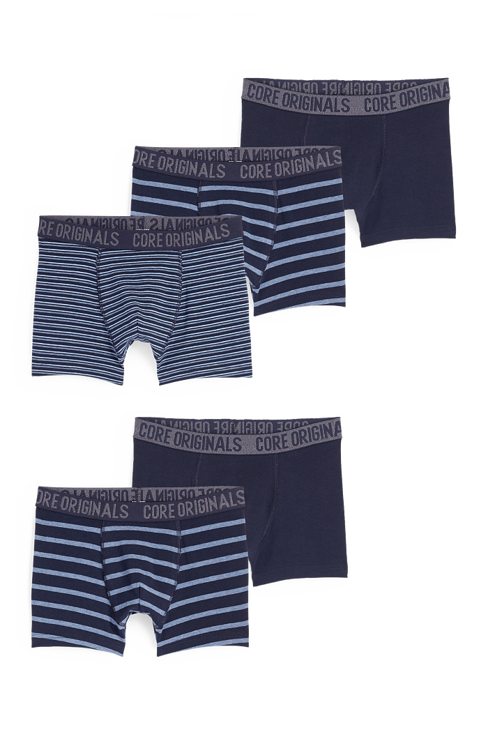 C&A Multipack 5er-Boxershorts, Blau, Größe: 134-140