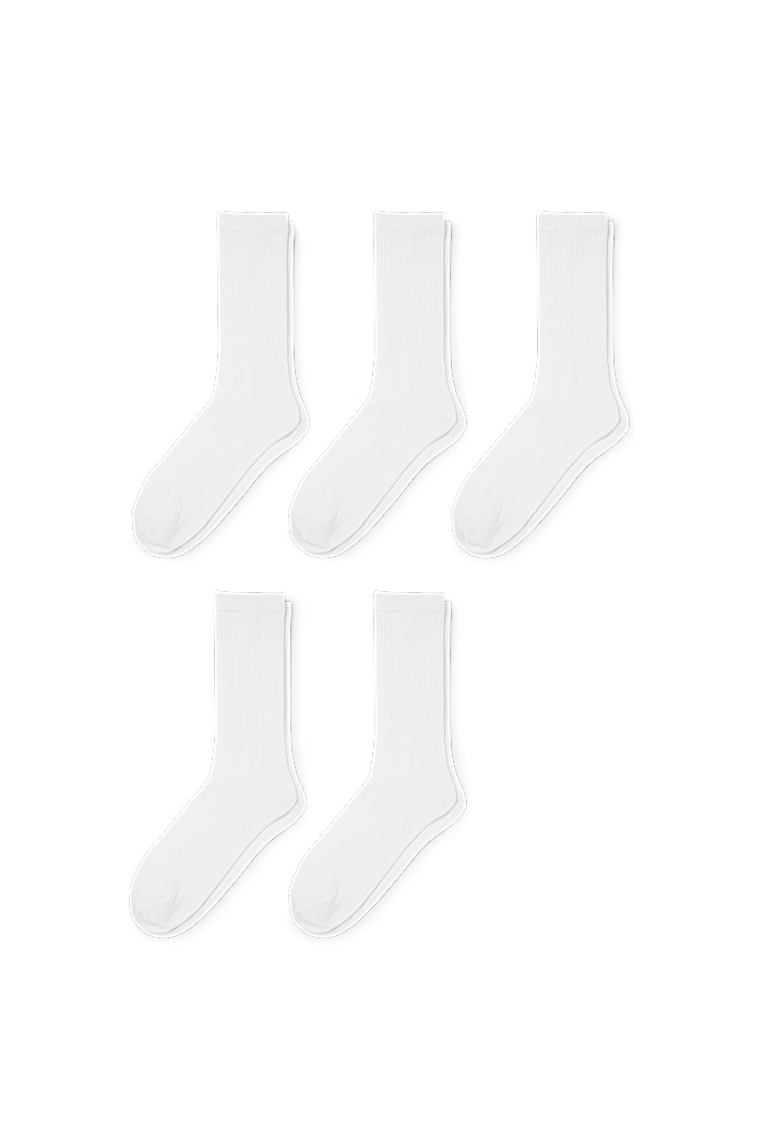 C&A Multipack 5er-Tennissocken, Weiß, Größe: 39-42