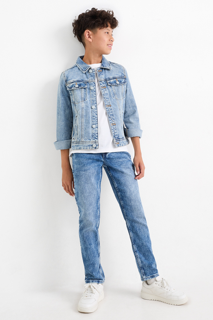 C&A Slim Jeans, Blau, Größe: 146