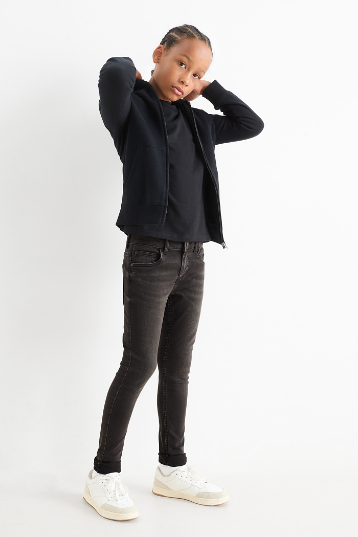 C&A Skinny Jeans, Grau, Größe: 170