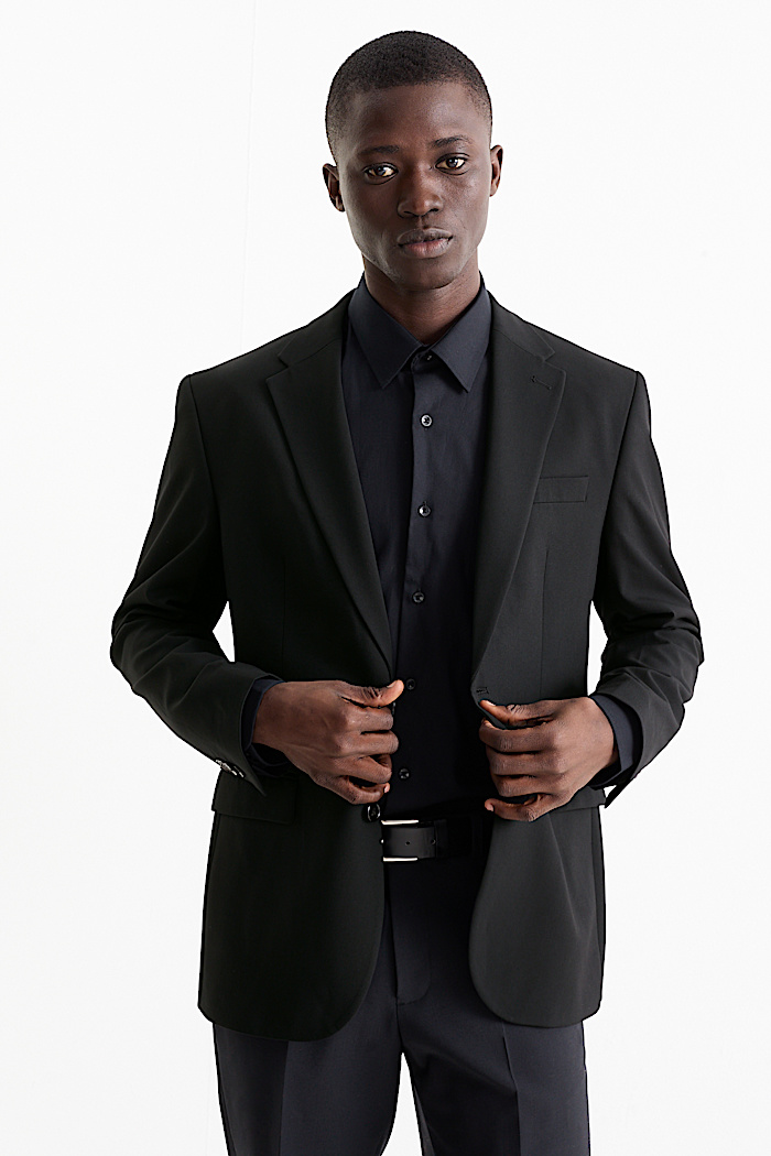 C&A Sakko-Regular Fit-Flex-LYCRA -Mix & Match, Schwarz, Größe: 56