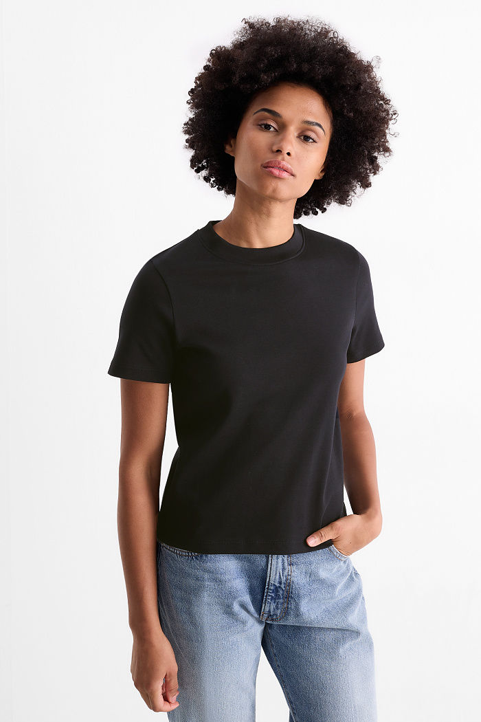 C&A Multipack 2er-T-Shirt, Schwarz, Größe: XL