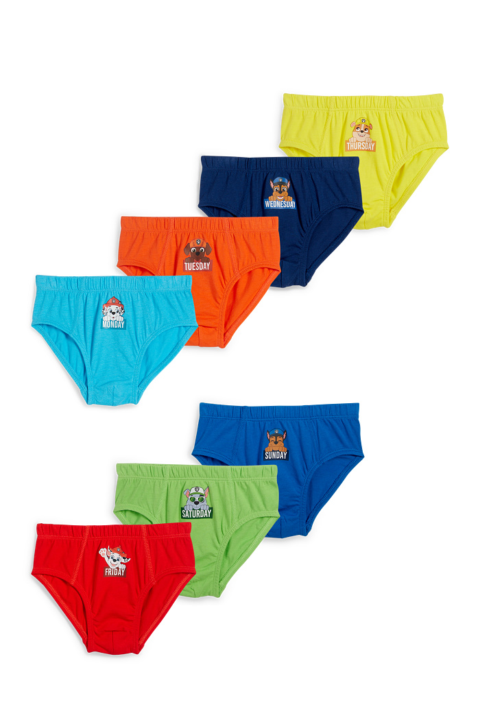 C&A Multipack 7er-PAW Patrol-Chase, Marshall, Rubble-Slip, Bunt, Größe: 92