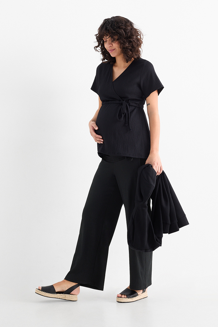 C&A Umstandshose-Palazzo, Schwarz, Größe: XS