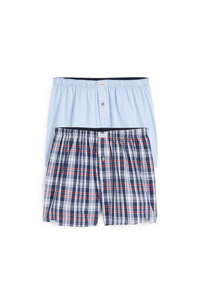 C&A Multipack 2er-Boxershorts-gewebt, Blau, Größe: S