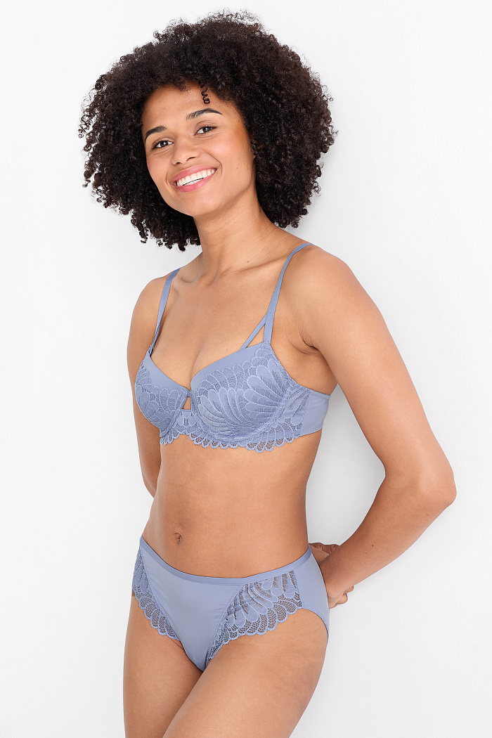 C&A BH mit Bügel-DEMI-wattiert, Blau, Größe: 90 D