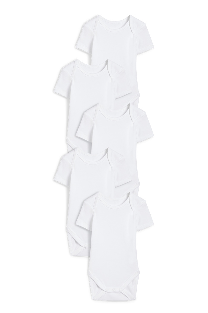 C&A Multipack 5er-Baby-Body, Weiß, Größe: 62