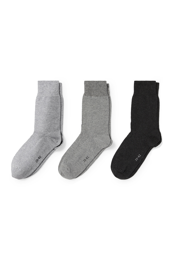 C&A Multipack 3er-Socken, Grau, Größe: 43-46