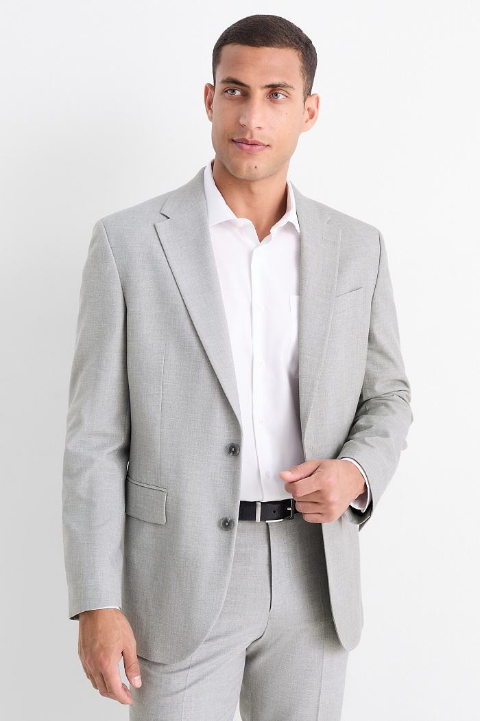 C&A Sakko-Regular Fit-Flex, Grau, Größe: 58