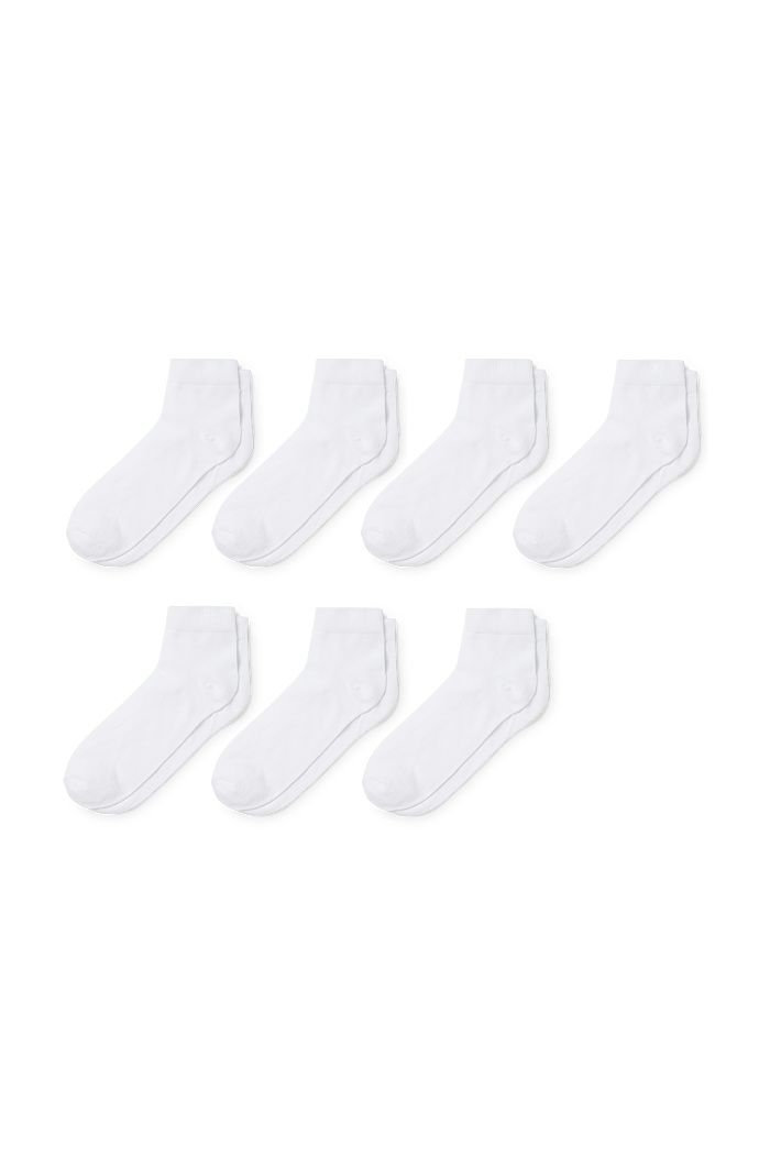 C&A Multipack 7er-Kurzsocken, Weiß, Größe: 39-42