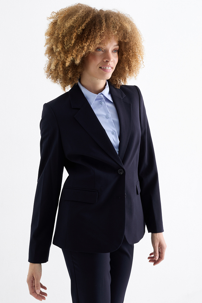 C&A Business-Blazer-Regular Fit, Blau, Größe: 46