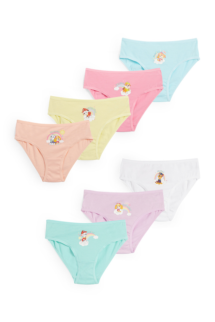 C&A Multipack 7er-PAW Patrol-Slip, Rosa, Größe: 110-116