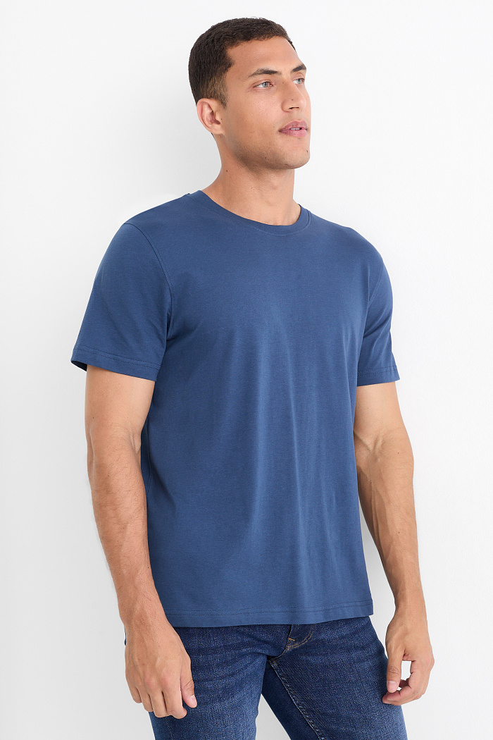 C&A T-Shirt-Regular Fit, Blau, Größe: S
