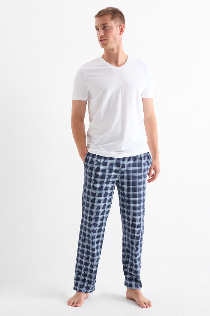 C&A Multipack 2er-Pyjamahose, Blau, Größe: XL