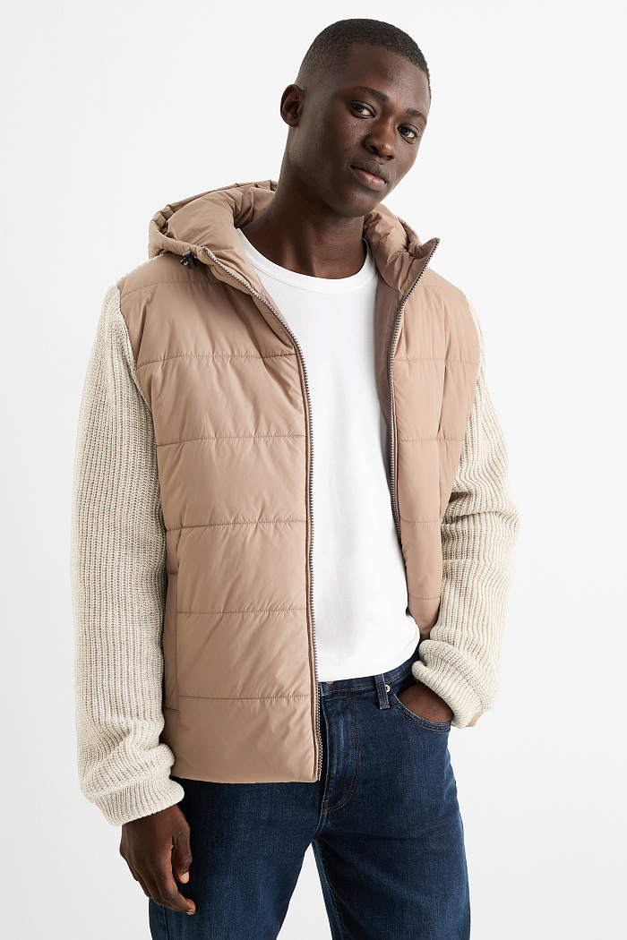 C&A Steppjacke mit Kapuze, Beige, Größe: XL