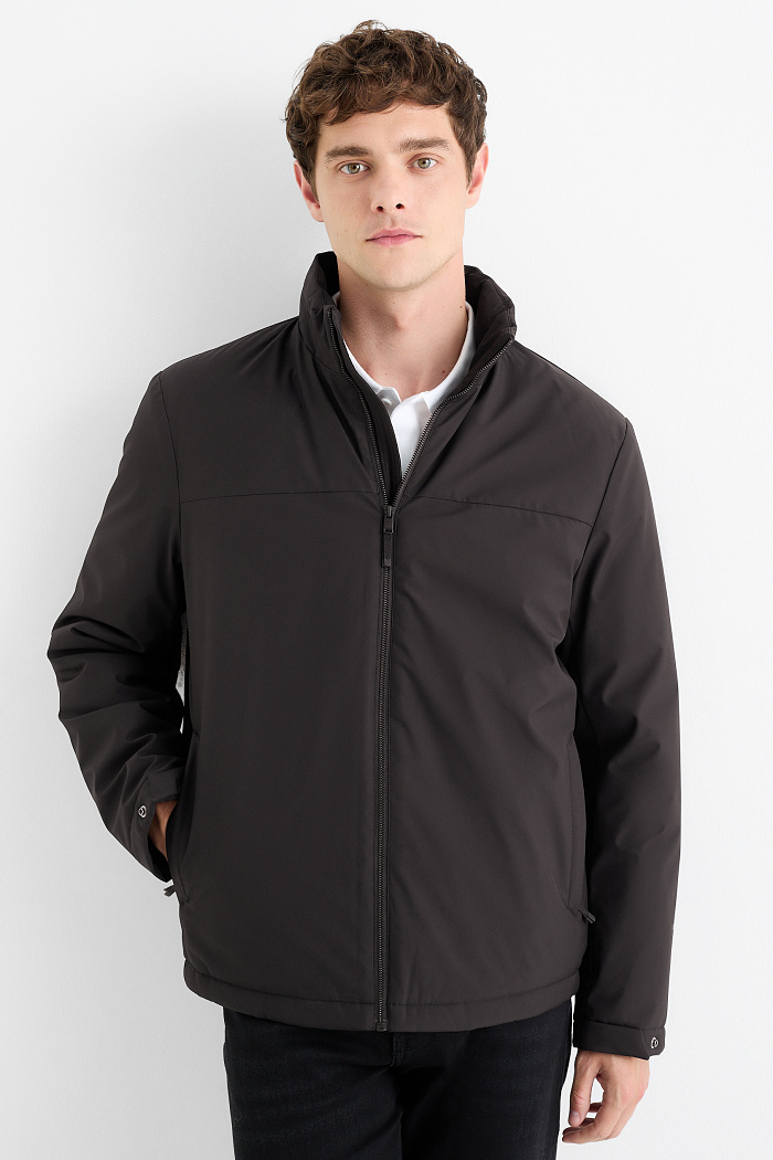 C&A Jacke mit Kapuze-gefüttert, Schwarz, Größe: S