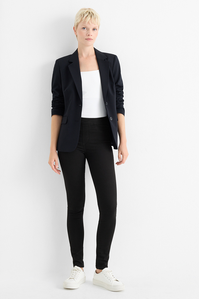 C&A Jeggings Jeans-Mid Waist, Schwarz, Größe: 46