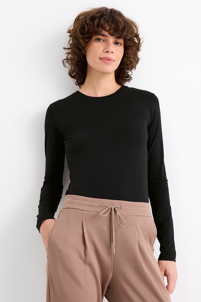 C&A Multipack 2er-Langarmshirt-Slim Fit, Weiß, Größe: 2XL