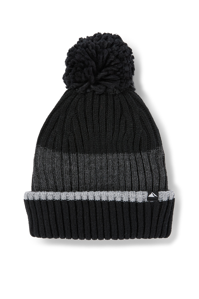 C&A Ski-Bommelmütze-gerippt, Schwarz, Größe: 158-176
