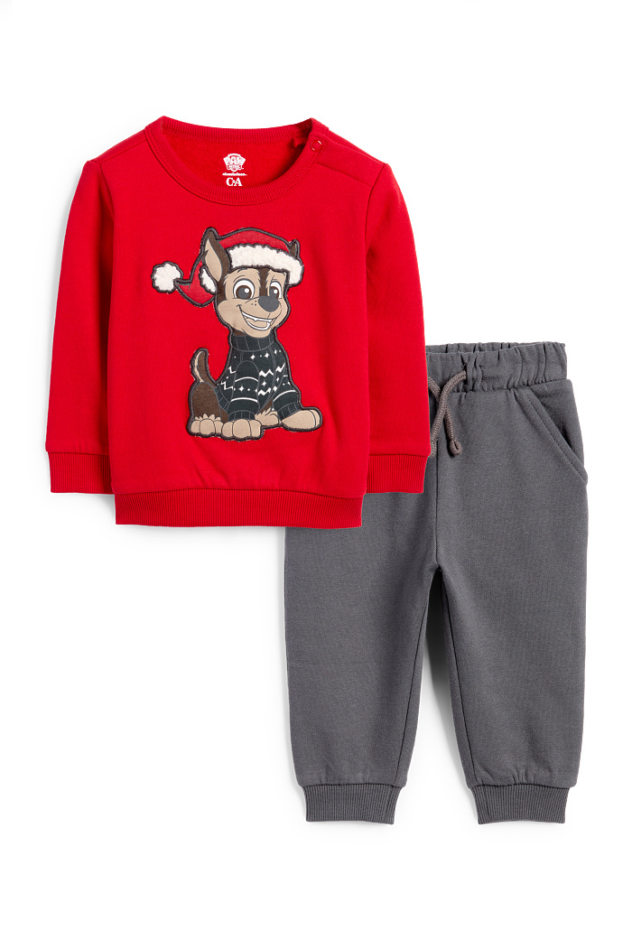 C&A PAW Patrol-Chase-Baby-Weihnachts-Outfit-2 teilig, Rot, Größe: 62
