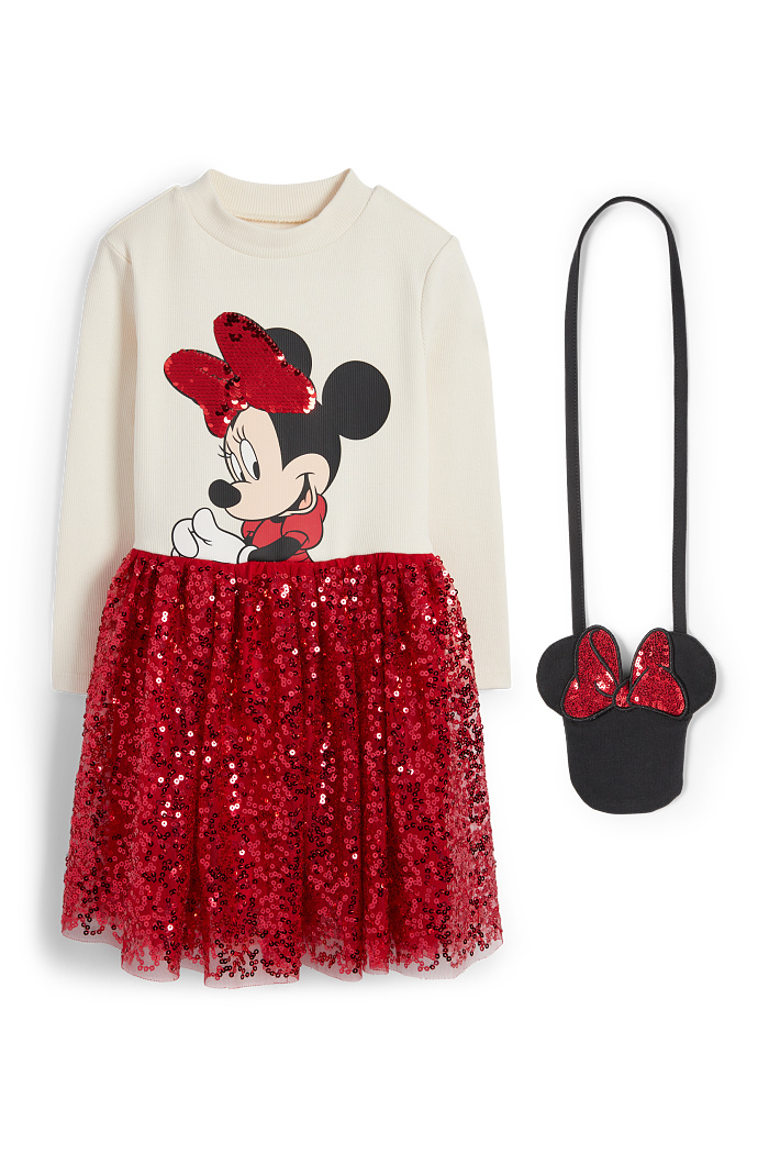 C&A Minnie Maus-Set-Kleid und Tasche-2 teilig, Rot, Größe: 134