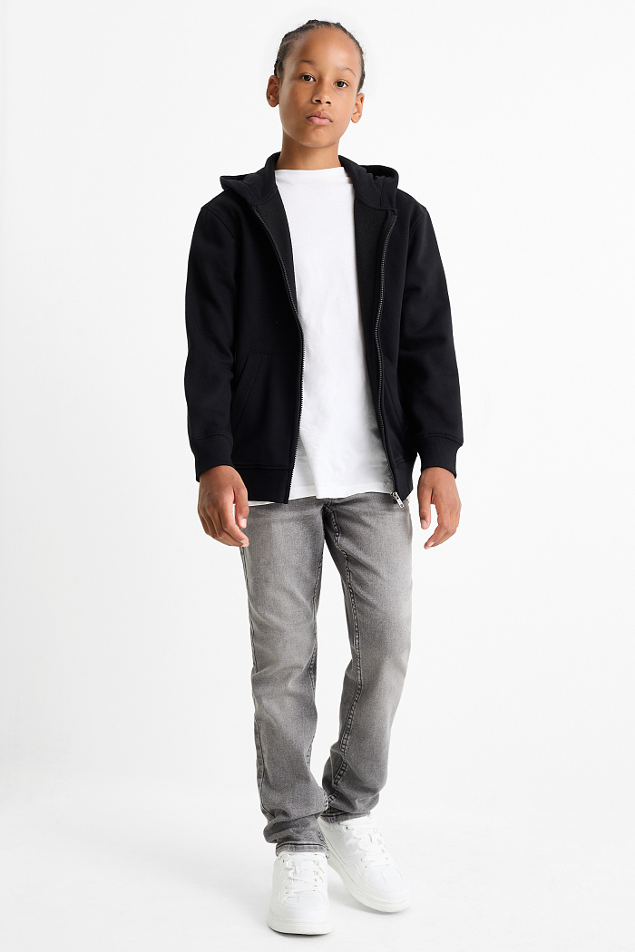 C&A Slim Jeans-Jog Denim, Grau, Größe: 152