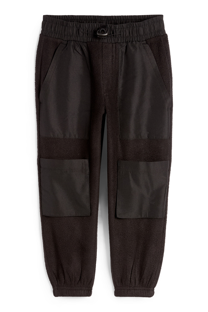 C&A Fleece-Cargo-Jogginghose, Schwarz, Größe: 92