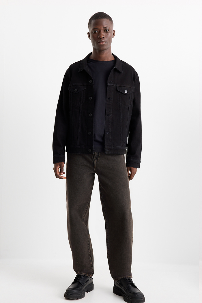 C&A Barrel Jeans, Braun, Größe: W30 L32