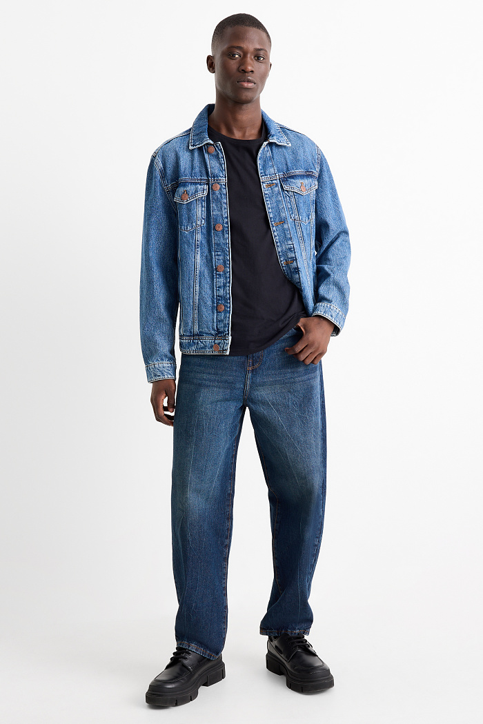 C&A Barrel Jeans, Blau, Größe: W32 L34