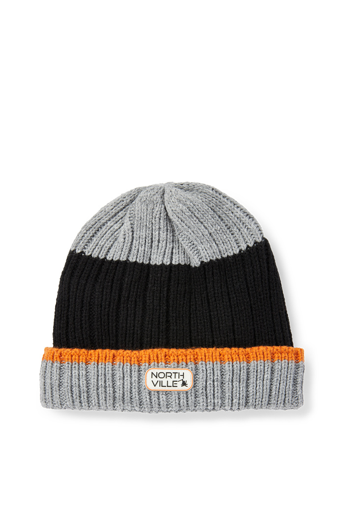 C&A Ski-Mütze-gerippt, Schwarz, Größe: 110-128