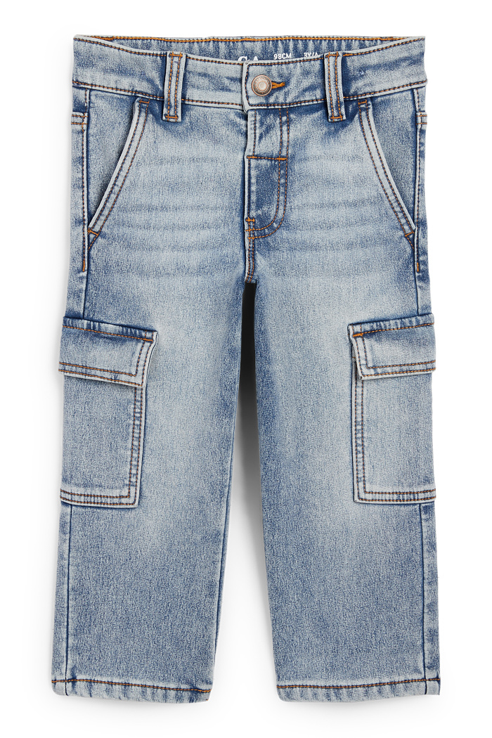 C&A Cargo Jeans-Thermojeans, Blau, Größe: 104