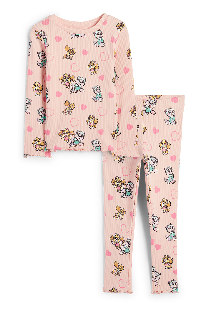 C&A PAW Patrol-Skye, Everest-Pyjama-gerippt-2 teilig, Rosa, Größe: 116