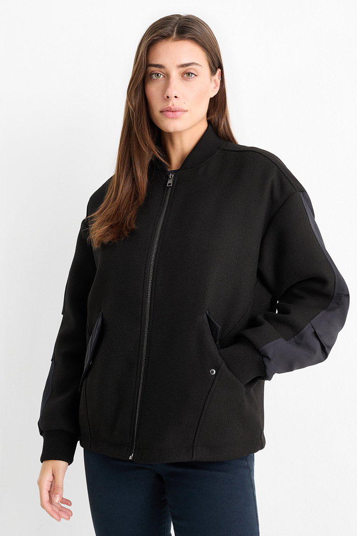 C&A Jacke-gefüttert, Blau, Größe: S