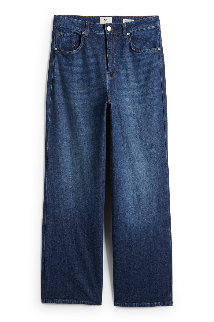 C&A Wide Leg Jeans-High Waist, Blau, Größe: 44