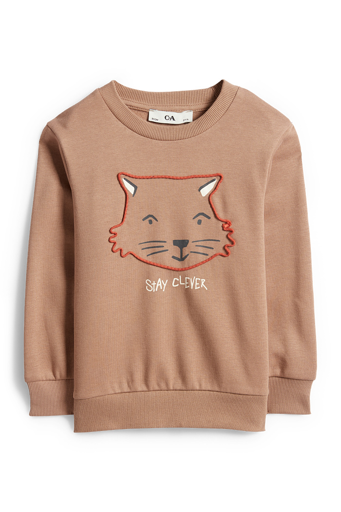 C&A Tiger-Sweatshirt, Beige, Größe: 104