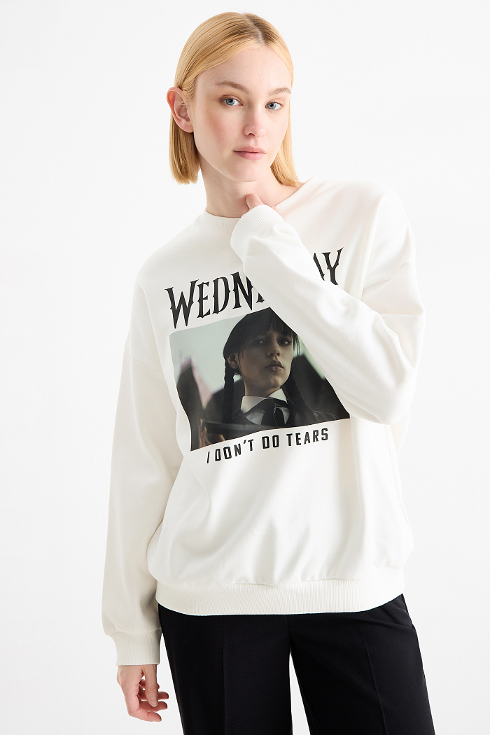 C&A Wednesday-Sweatshirt, Weiß, Größe: XS