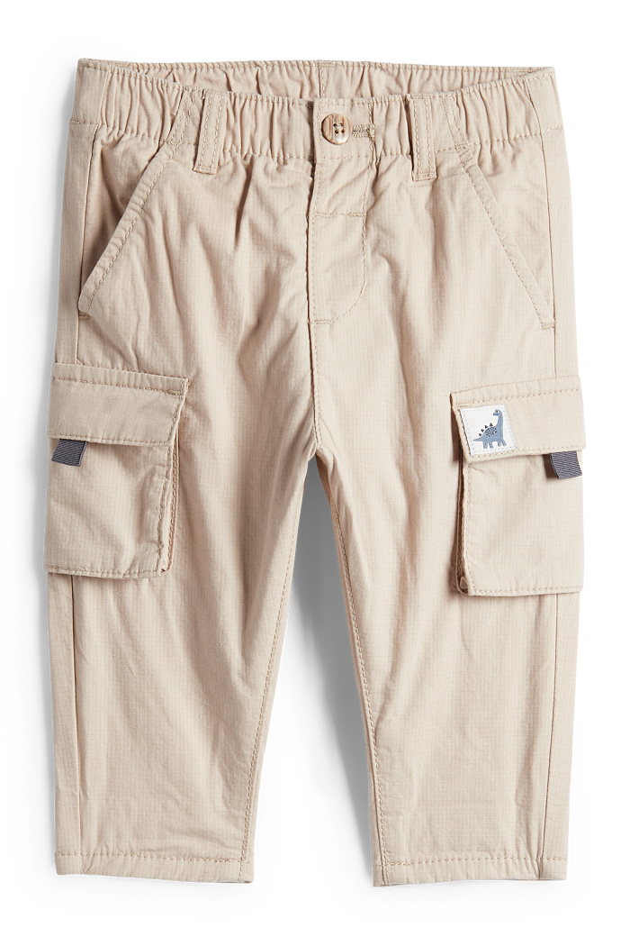 C&A Dino-Baby-Cargohose, Beige, Größe: 74