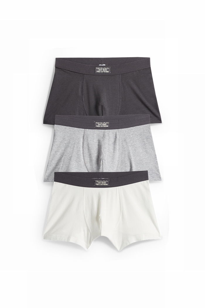 C&A Multipack 3er-Boxershorts, Grau, Größe: 134-140